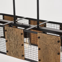Petros Wood & Iron 5 Light Pendant